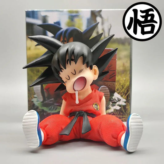 Dragon Ball Sleeping Goku Handmade Model Decoration Dragon Ball Z Anime Figure Goku Boy Doll Toy Decoration Birthday Gift