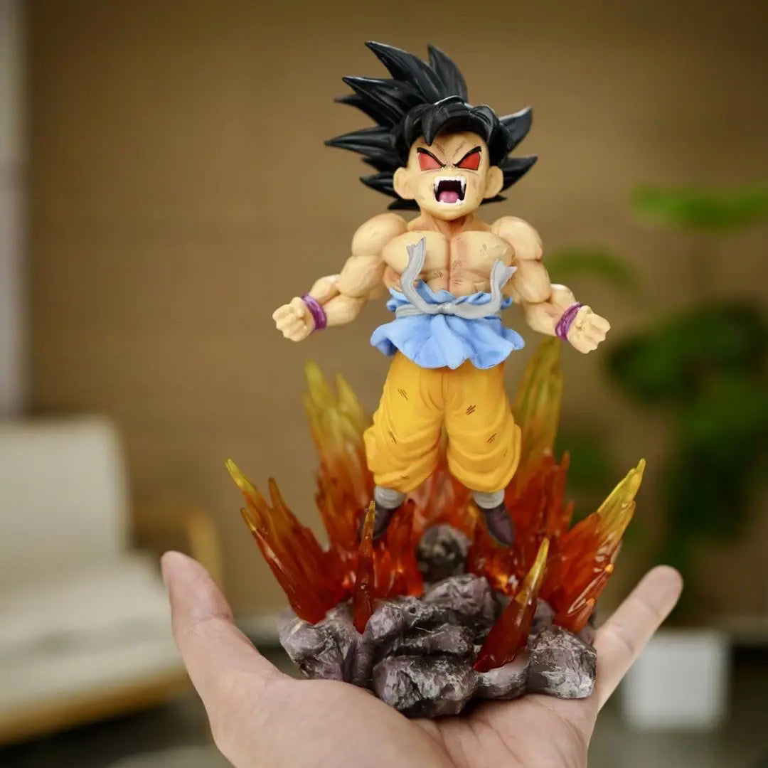 Anime Dragon Ball Son Goku Figure Red Eye Model Doll Dragon Ball Toy Action Figure PVC Sitting Position Earth Dragon Ball