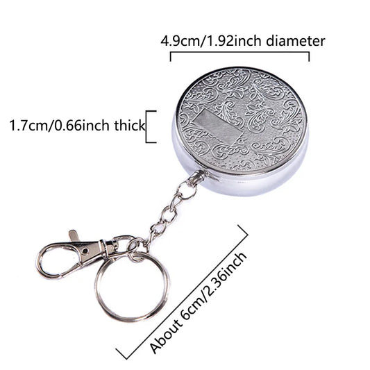 1PC Random Style Ashtray with Lid Mini Portable Ashtray Stainless Steel Keychain Suitable for Carrying Around Use in Car and Travel