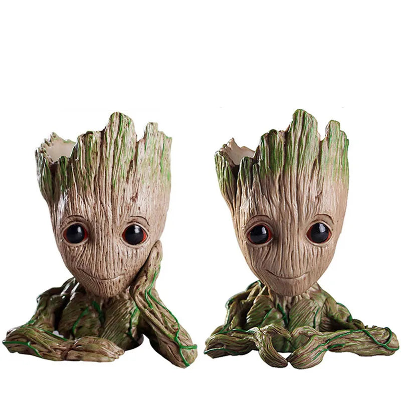 Baby Groot Flower Pot Home Decoration Planters For Indoor Plants Anime Heroism Figure Office Desktop Display Ornament Pen Holder