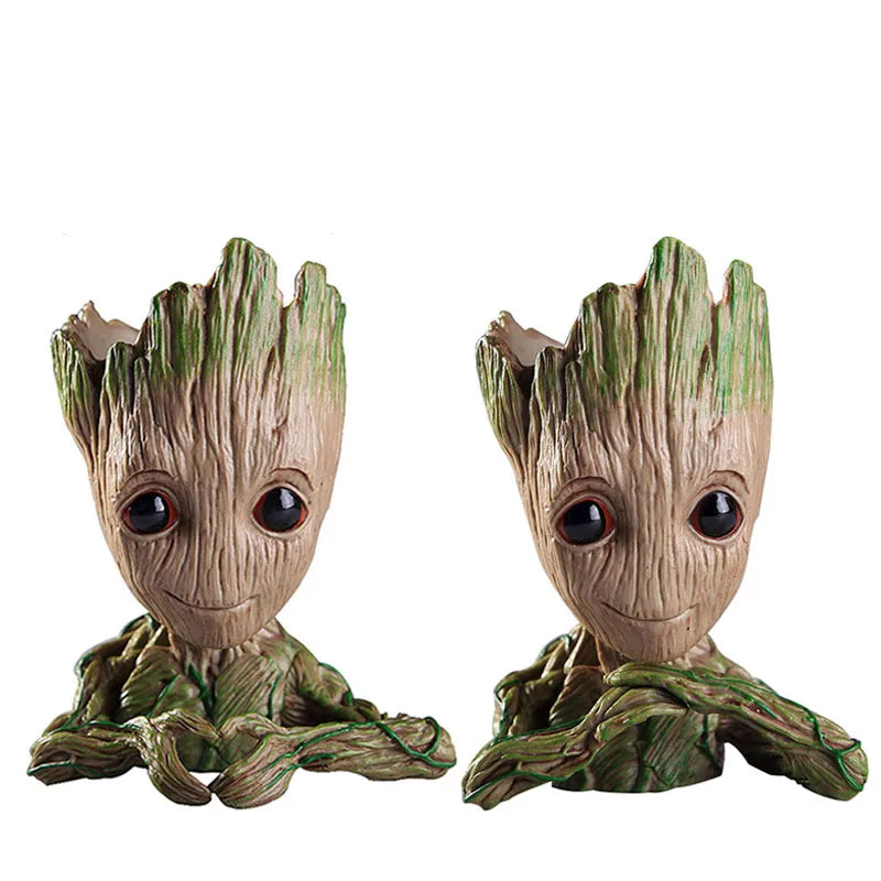 Baby Groot Flower Pot Home Decoration Planters For Indoor Plants Anime Heroism Figure Office Desktop Display Ornament Pen Holder