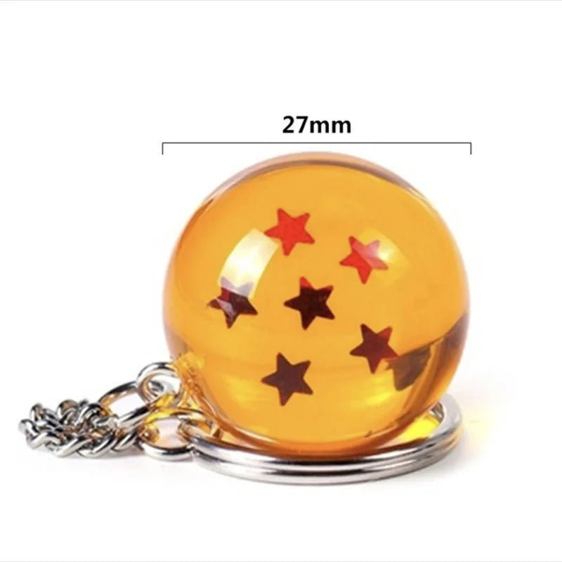 Dragon Ball Keychain 1-7 Dragon Ball Orange Small Pendant Creative Crystal Pendant Dragon Ball Figures Gift Small Gift