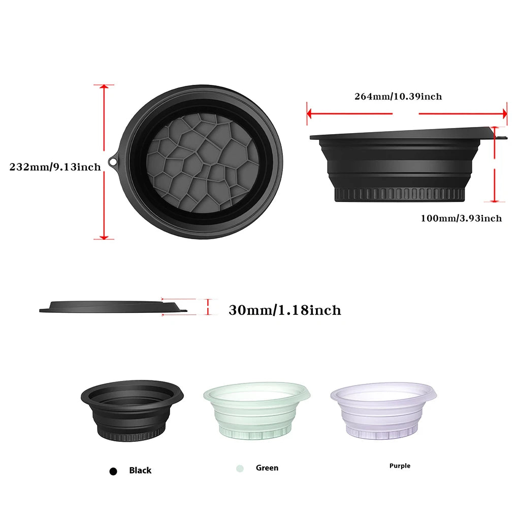 ABS Foldable Ice Bath Bowl For Face Cooling Ergonomic For Convenient Large Foldable Silicone Bowl