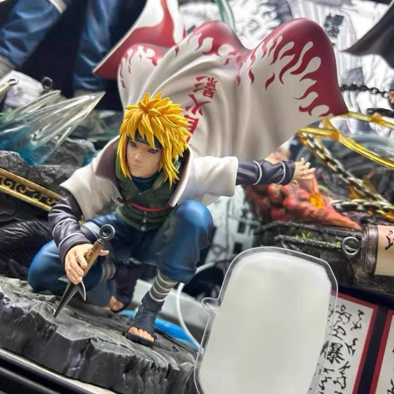 New NARUTO Anime Figure Namikaze Minato Peripherals Model Replaceable Header Statue Desktop Ornaments Birthday Gifts Toys