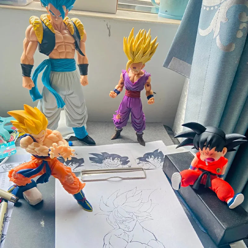 Dragon Ball Sleeping Goku Handmade Model Decoration Dragon Ball Z Anime Figure Goku Boy Doll Toy Decoration Birthday Gift