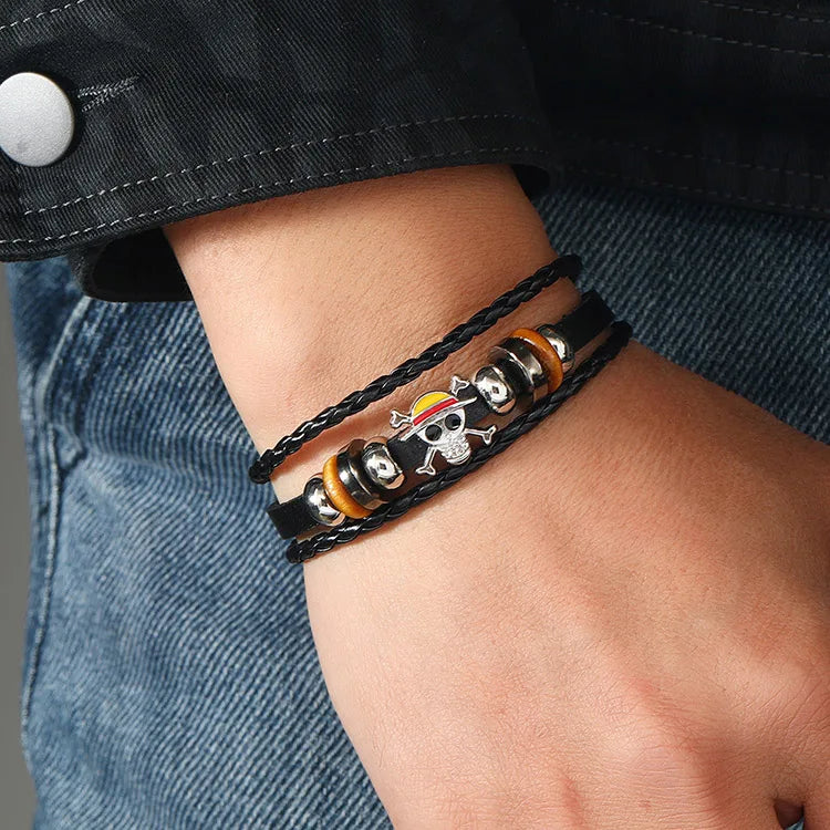 One Piece Bracelet Anime Accessories One Piece Merch One Piece Luffy Cute Wristand  Toys Bracelet Birthday Gifts