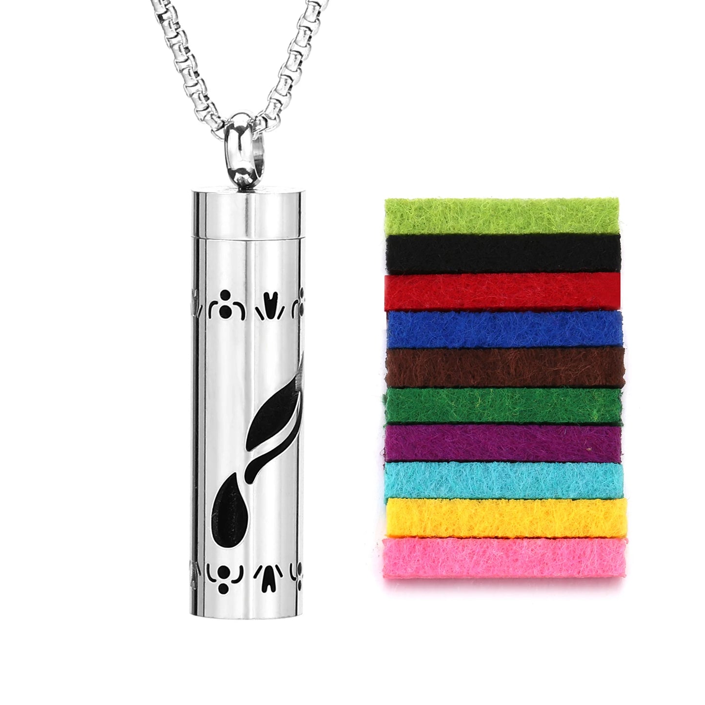 Essential Oil Necklace Aromatherapy Pendant Necklace 316L Stainless Steel Diffuser Necklace, Essential Oil Jewelry Gift