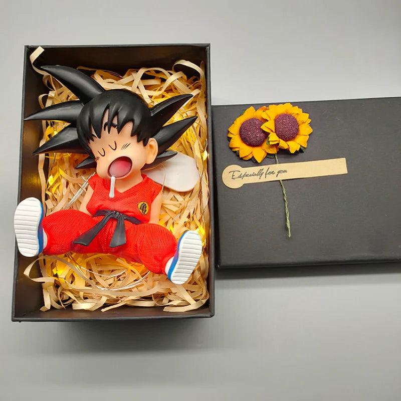 Dragon Ball Sleeping Goku Handmade Model Decoration Dragon Ball Z Anime Figure Goku Boy Doll Toy Decoration Birthday Gift