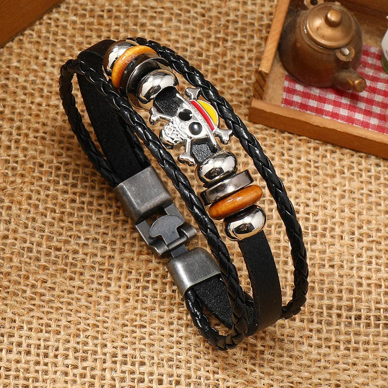One Piece Bracelet Anime Accessories One Piece Merch One Piece Luffy Cute Wristand  Toys Bracelet Birthday Gifts