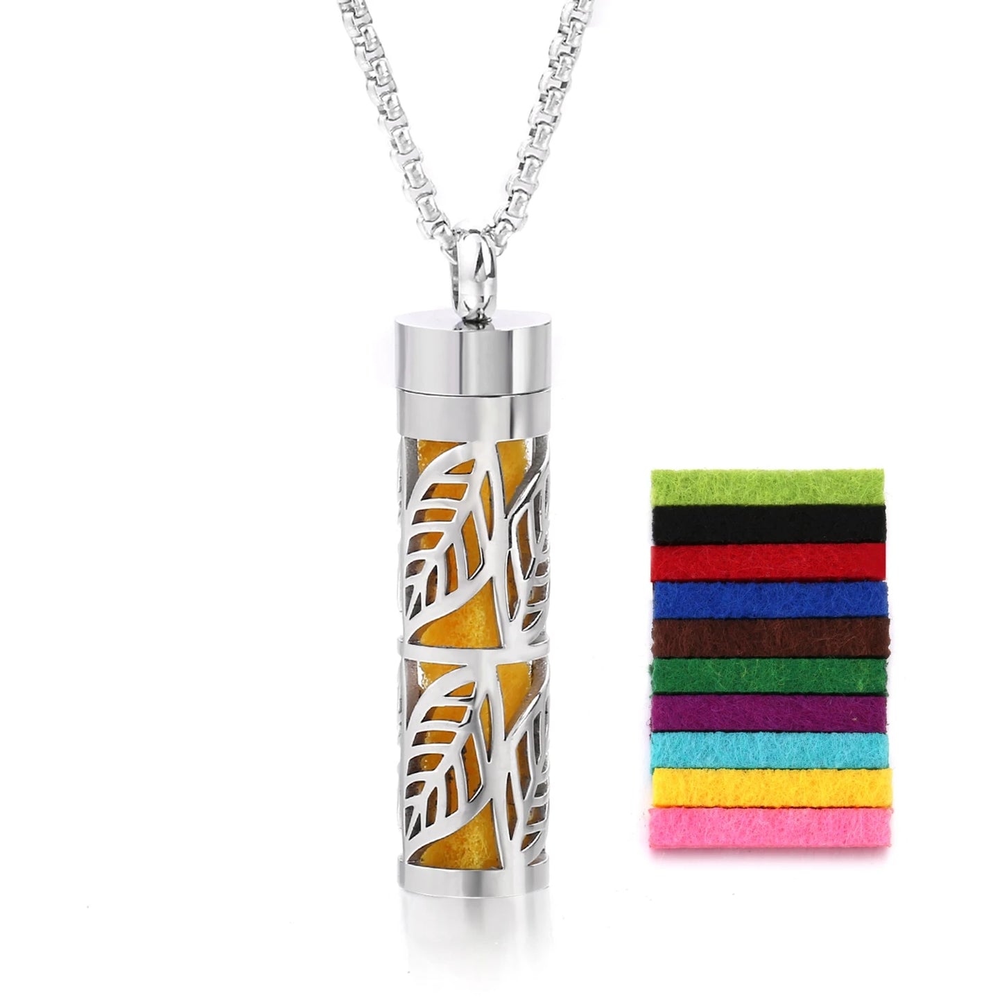 Essential Oil Necklace Aromatherapy Pendant Necklace 316L Stainless Steel Diffuser Necklace, Essential Oil Jewelry Gift